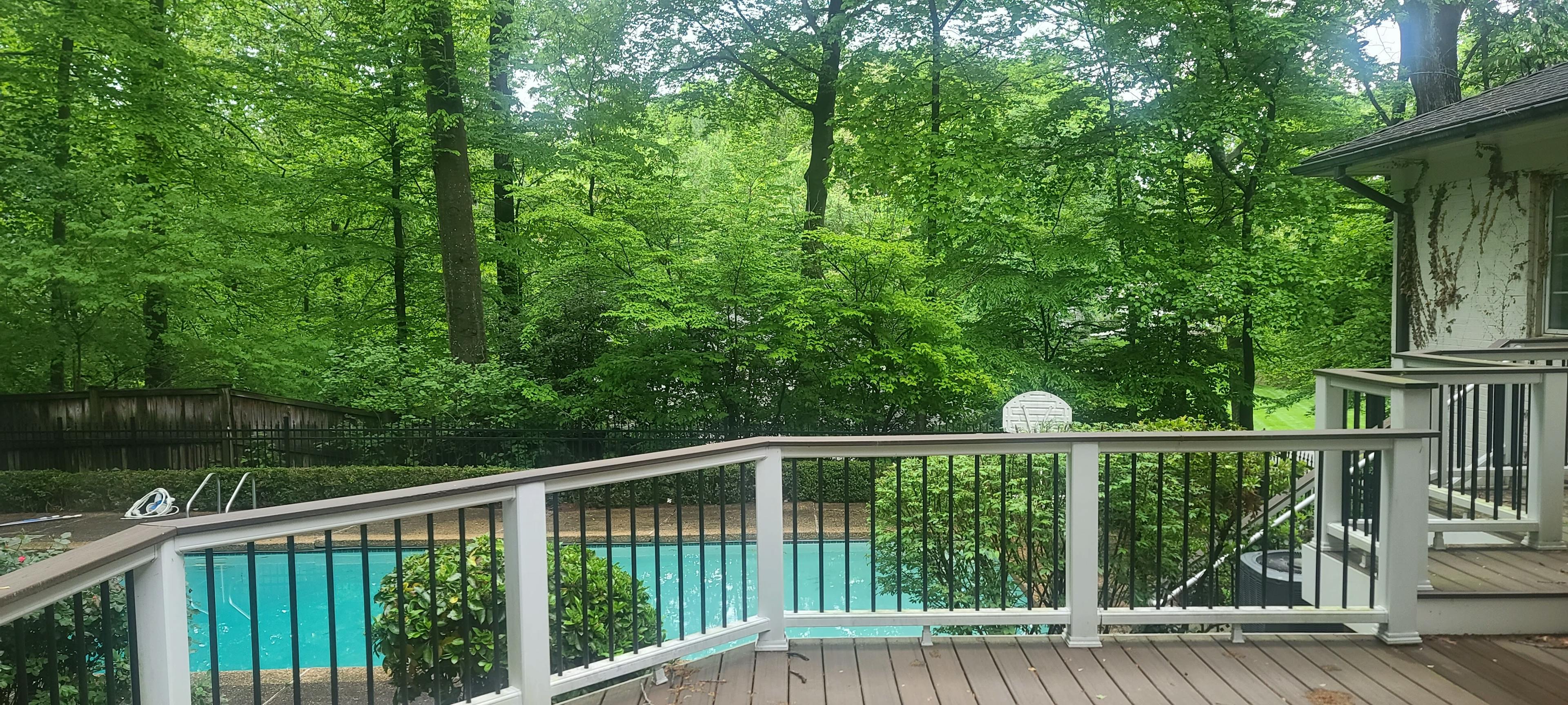 Outdoor deck and swimming pool